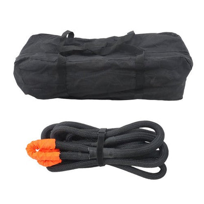 1in × 30ft Kinetic Recovery Rope 34000lbs Tow Rope Recovery Snatch Strap Black