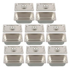 6 Inch Deep 8 Pack Restaurant Steam Table Pans 1/3 Size with Non-Stick Coating