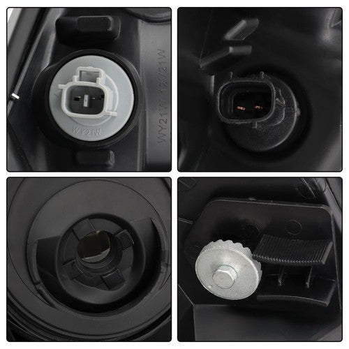 Headlight Black For Toyota Prius 2006 2007 2008 2009 Headlamp Left+Right Side