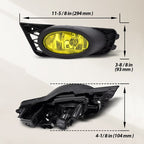 For 2009 2010 2011 Honda Civic Sedan Fog Lights W/ Wiring & Switch Yellow Lens