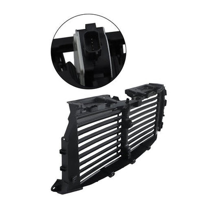 Black Upper Radiator Grille Air Shutter Assembly W/Motor For Ford F150 2015-2017