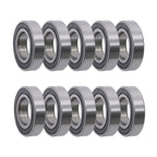 10Pcs R18-2RS 1-1/8" × 2-1/8" ×1/2" Double Rubber Seals Deep Groove Ball Bearing