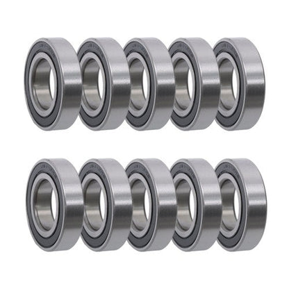 10Pcs R18-2RS 1-1/8" × 2-1/8" ×1/2" Double Rubber Seals Deep Groove Ball Bearing