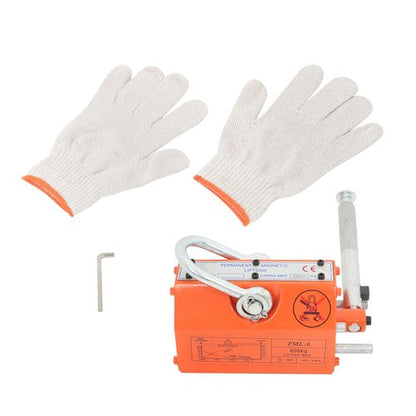 1320LBS 600kg Steel Magnetic Lifter Heavy Duty Crane Hoist, 2 Safety Factor