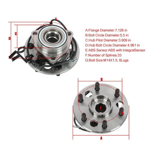 17pcs For Chevy K1500 Tahoe Front Upper Control Arm Wheel Hub Bearing Suspension