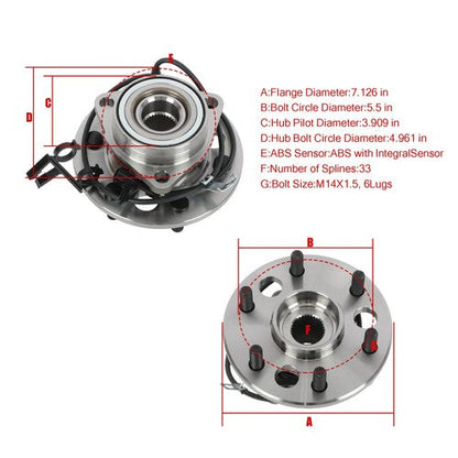 17pcs For Chevy K1500 Tahoe Front Upper Control Arm Wheel Hub Bearing Suspension