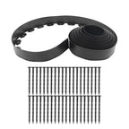 No Dig Lawn Border L-shaped Lawn Garden Edging Kit With Anchoring Spikes Plastic