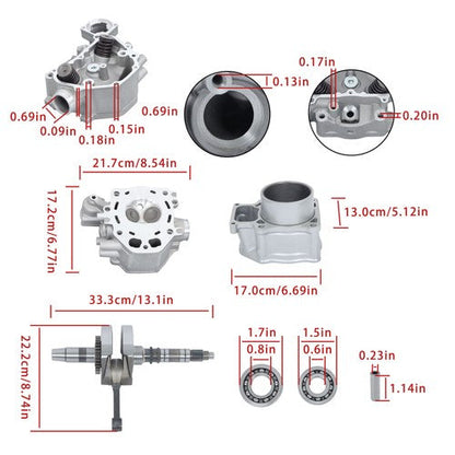 12200-HP7-A01 For Honda TRX420 Rebuild Kit crankshaft Bearings cylinder head ATV
