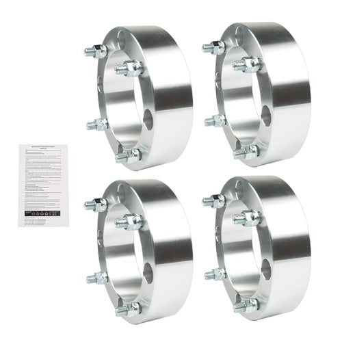 4X Wheel Spacers 4x156 2" 131mm M12x1.5 Silver For Polaris Ranger RZR 2013+