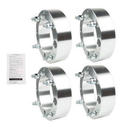 4X Wheel Spacers 4x156 2" 131mm M12x1.5 Silver For Polaris Ranger RZR 2013+