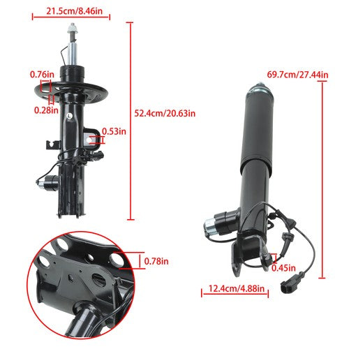DA5Z-18125-F For Lincoln MKS 13-16 4× Front Rear Shock Struts Assys w/Electronic