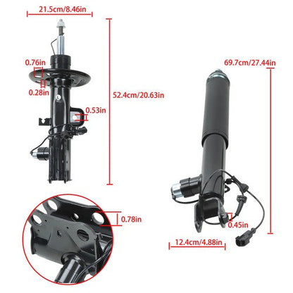 DA5Z-18125-F For Lincoln MKS 13-16 4× Front Rear Shock Struts Assys w/Electronic