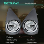 Pair Fog Lights Assembly Wiring+Switch+Cover For 15-16 Toyota Yaris 8122002110
