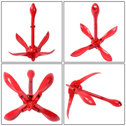 2 Pack Marine Kayak Folding Anchor Kit 3.3Lb W/26.2Ft Rope For PWC Canoe Jet Ski