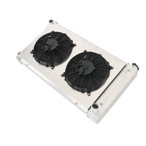 CC369 For Chevy C10/20/30 Pickup Suburban 1967 1968-72 4 Row Radiator+Fan Shroud