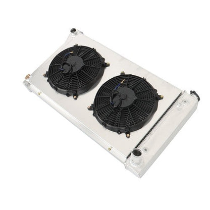 CC369 For Chevy C10/20/30 Pickup Suburban 1967 1968-72 4 Row Radiator+Fan Shroud