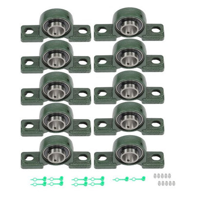 10 × UCP206-20 Pillow Block Bearing 1-1/4" Bore 2 Bolt Self-Aligning Solid Base