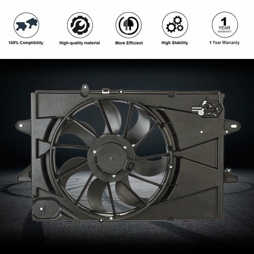 20815894 Condenser Plastic Cooling Radiator Fan Fit For 2010-17 GMC Terrain 2.4L