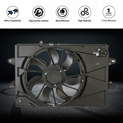 20815894 Condenser Plastic Cooling Radiator Fan Fit For 2010-17 GMC Terrain 2.4L