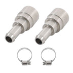 2×Heater Core Coolant Hose Connectors Fit For 1998-14 Silverado Tahoe Suburban