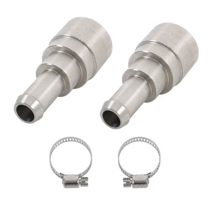 2×Heater Core Coolant Hose Connectors Fit For 1998-14 Silverado Tahoe Suburban
