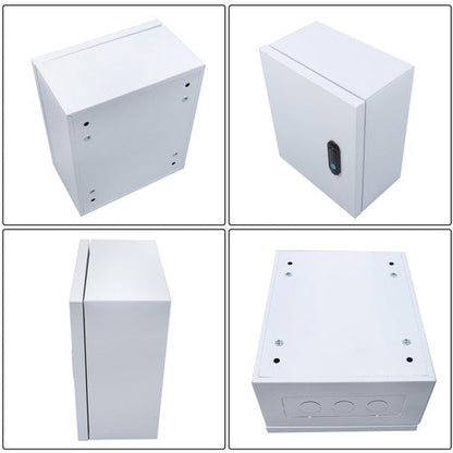 12x10x6" NEMA 4X Steel Electrical Box, IP56 Waterproof Lockable w/Mounting Plate