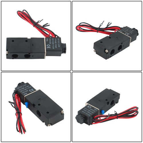 1/4" 3 Way 2 Position Directional Control Electric Solenoid Air Valve 12V DC HOT