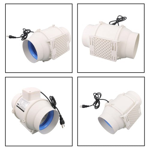 6 Inch Inline Duct Fan - 400 CFM Ventilation Exhaust Fan for Duct Vent Bathroom