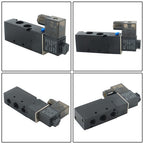 3/8'' 5 Port, 2 Position Pneumatic Solenoid Valve, 110V AC Coil, Air Return