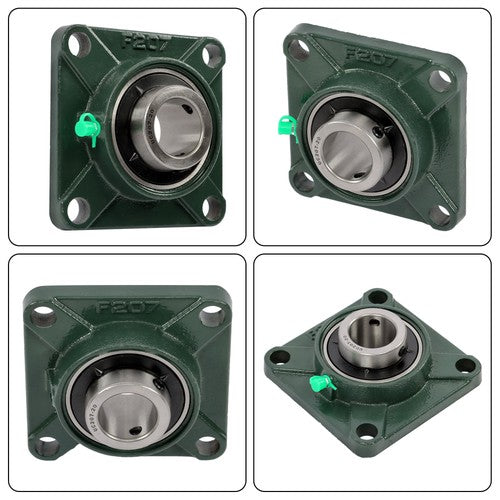 2 Pack UCF207-20 Flange Pillow Block Bearing, 1-1/4 inch Bore, Self-Alignment