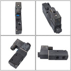 DC 12V 3-Way 2 Position 1/4"PT Pneumatic Air Control NC Solenoid Valve w/ Light