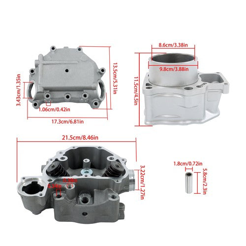 11 For honda RANCHER TRX420 TM Cylinder Head Cover+Cylinder Head+Sleeve Cylinder