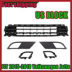 For 2015 2016 2017 2018 Jetta Front Lower Grille Fog Light & Bezels & Brackets