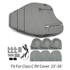Waterproof Anti-UV RV Cover 23'-26' FT For Class C Motorhome Trailer Camper
