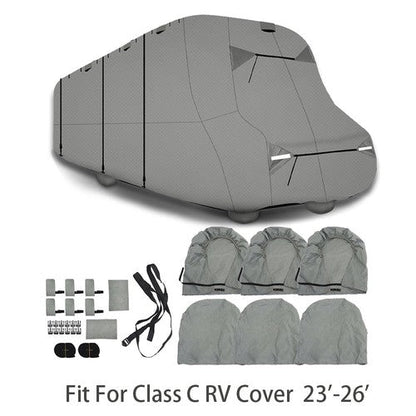 Waterproof Anti-UV RV Cover 23'-26' FT For Class C Motorhome Trailer Camper