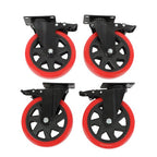 Caster Wheels, Heavy Duty 6 Inch Casters Set of 4, Locking Swivel Casters Wheels
