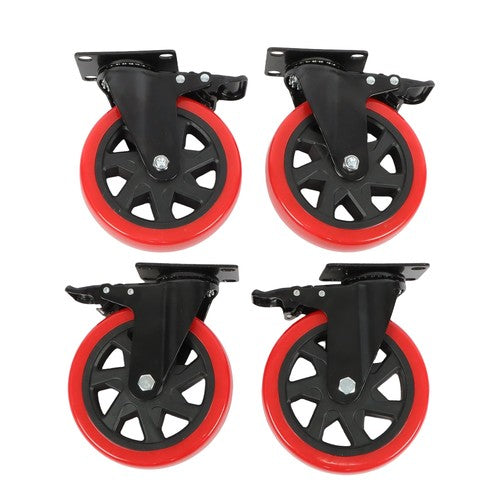 Caster Wheels, Heavy Duty 6 Inch Casters Set of 4, Locking Swivel Casters Wheels