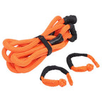 1"×20ft Kinetic Recovery Tow Rope Heavy Duty Energy Rope w/2 Soft Shackle Orange