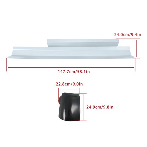 Corner + Outer Rocker Panel Compatible For Silverado GMC Standard 2007-2013 Cab