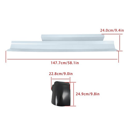Corner + Outer Rocker Panel Compatible For Silverado GMC Standard 2007-2013 Cab
