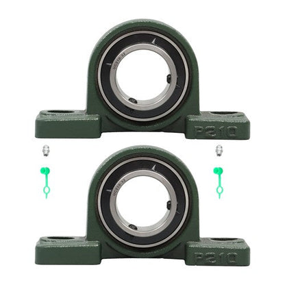 2 Pack UCP210-32 Pillow Block Mounted Ball Bearing 2" Bore Self Aligning New