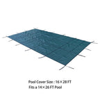 Safety Pool Cover Fits 14FTx26FT Inground Swimming Pools For Backyard Yard Green