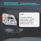 Headlight Fit For Chevy Equinox 2005-2009 Headlamps Passenger Side Clear Housing