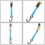Ratchet Strap 6 Pcs+Polyester 566lbs Fracture Strength 1700lbs 1in*20ft S Hooks