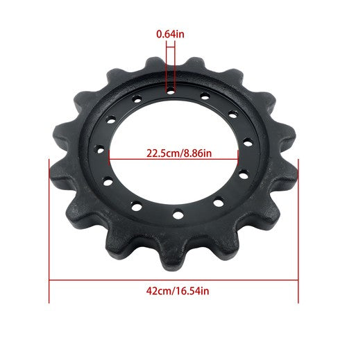 12 Bolt Hole 15T 304-1870 Drive Sprocket for Caterpillar 239D 249D 259D