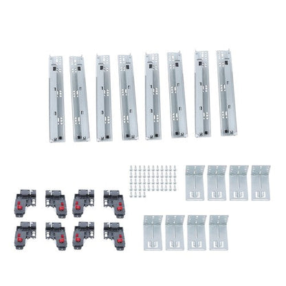 4 Pairs Undermount Drawer Slides 12 inch Undermount Soft Close Drawer Slides