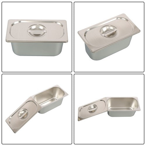 1/3 Size 6 Inch Deep Thickened Restaurant Steam Table Pans 8 Pieces