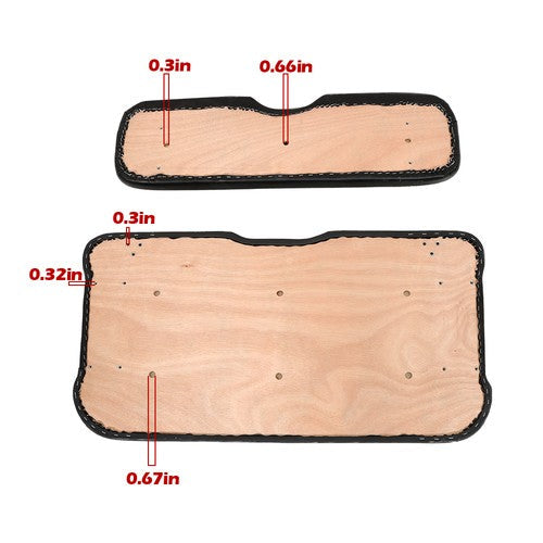 Golf Black Front Seat Cushion Set For E-Z-GO RXV, Freedom RXV 2008-Up Models