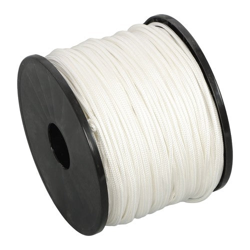 1/8 inch White Dacron Polyester Rope - 500 Foot Spool | Solid Braid