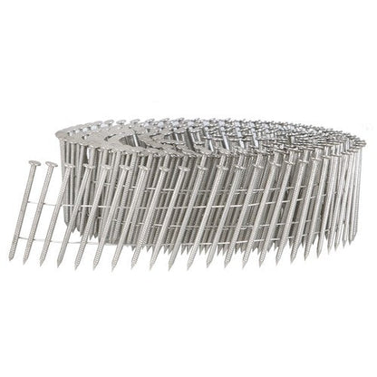 15 Degree Wire Coil 2 × .09 Ring Shank Stainless Steel Siding Nail 3600Pcs